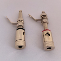Plaqué or M5 Vis Haut-Parleur Amplificateur Binding Post Banana Jacks Connecteurs