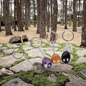 Porte-clés en <span class=keywords><strong>jade</strong></span> naturel ovale poli, <span class=keywords><strong>pierre</strong></span> précieuse, souvenir nautique, pierres <span class=keywords><strong>de</strong></span> guérison, résistant à l'eau - Product Image 3