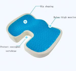 Cojín de Asiento de Coche para Verano con Gel Refrigerante y Diseño en Forma de U de Espuma para Alivio del Dolor - Product Image 1
