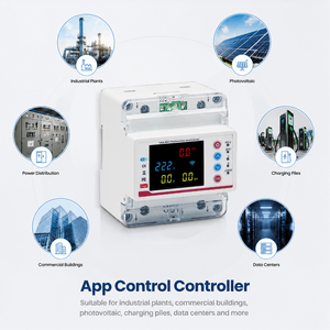 Disjoncteur intelligent WiFi monophasé Tuya pour maison connectée, avec télécommande, mesure PV, montage sur rail DIN, protection contre les surtensions 380V 6kA - Product Image 4