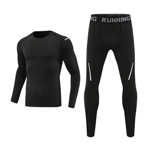 Nueva Llegada Baloncesto Chándal Manga Larga Leggings Combinación Alta Elástico 2 Piezas Conjunto <span class=keywords><strong>Traje</strong></span> de Gimnasio - Product Image 3