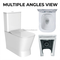 WC monobloc Yingjie à chasse d'eau Eddy Tornado à un trou, siphon en P 180 mm, certifié CE, pour salle de bain d'appartement, direct usine