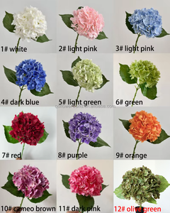 Hydrangées artificielles bleues en gros pour mariage, fleurs artificielles à toucher réel, grande tête, fausses fleurs - Product Image 6