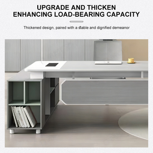 <span class=keywords><strong>Escritorio</strong></span> Ejecutivo para CEO, Diseño Moderno y Cómodo en Madera, Directo de Fábrica ODM/OEM, para Proyectos de Mobiliario de Oficina Corporativa - Product Image 3