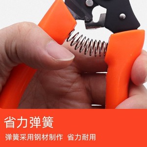 Garden Pruning Shears Alloy Steel Blade 3-5mm Cutting Diameter Orange Handles For Fruit Trees Horticultural Use - Product Image 4