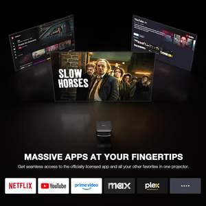 Mini Proyector Inteligente VOPLLS 1080P DLP WiFi con Enfoque Automático y Corrección Trapezoidal para Cine en Casa, Negocios/Juegos, Portátil - Product Image 4