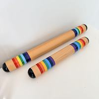 Orff Musical Instrument Rain Sound Cylinder Wood Sound Effect Rain Sound Sand Cylinder Music Toy rainbow Stick Hourglass