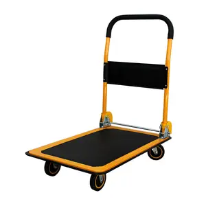 Push Cart DollyMoving Platform Hand Truck Foldable For Easy Storage And 360 Degree Swivel Wheels
