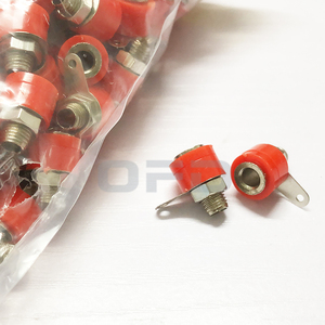 4mm Red <strong>Nut</strong> Plug Jack Connector 4mm Banana Panel Socket <strong>Test</strong> Probe Binding Post <strong>Nut</strong> Plug Jack Connector Red - Product Image 4