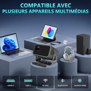 <b>Projector</b> for Home Use High-definition Support for 4K Imaging Wireless Projection for Mobile Phones 1080P Projection for Walls - Product Image 5
