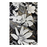 Mosaïque murale décorative florale en verre, design de fleurs découpées à la main, luxe personnalisé, moderne, pour l'intérieur des hôtels