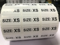 Rouleau d'étiquettes autocollantes personnalisées pour vêtements, tailles S M L XL, 5000 PCS/rouleau, étiquettes de taille pour vêtements, étiquettes numérotées pour vêtements