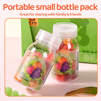 Bonbons gélifiés à la vitamine C HALAL, saveur jus de fruits, gommes molles et moelleuses, bouteille de 68g, vente en gros, OEM, ODM, marque privée, usine