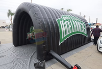 Tente tunnel gonflable durable en Oxford blanc, grande taille, imperméable, taille personnalisable, installation facile, éclairage coloré modulable pour