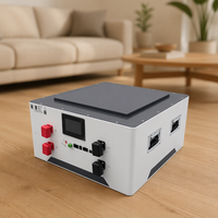 Batterie domestique intelligente 16 kWh 48 V LiFePO4 (phosphate de fer et de lithium) à cycle profond, grade A, empilable, avec BMS intelligent et application Bluetooth, IP65