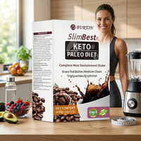 Café Cétogène Instantané KETO Extra Fort Saveur Originale avec Fibres Alimentaires, Substitut de Repas, Café Minceur