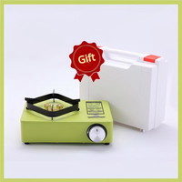 Réchaud de camping portable AZ06 coupe-vent, nouveau modèle 2025, brûleur à gaz butane avec allumage piézo, 4000W haute puissance pour barbecue en plein air, pique-nique