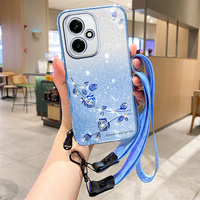 Étui de téléphone à bandoulière avec motif floral tendance, protection de l'objectif pour Honor 500 Pro 500 Magic8 Pro X5c X9d X7d X70