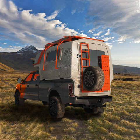 Ecocampor All Aluminum Frame Truck Bed Slide in Pickup Canopy Cap ...