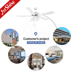 1stshine Ventilateur de plafond Blanc 5 Lames MDF AC Power Saving High Speed Ventilateur de plafond avec chaîne de traction - Product Image 5