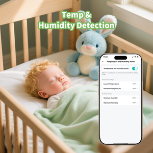 Monitor para Bebés de 2MP con Pantalla de 4.3 Pulgadas, Comunicación Bidireccional, Visión Nocturna, Detección de Ruido, Recordatorio de Alimentación, 14 Canciones de Cuna, Luz Nocturna RGB - Product Image 4