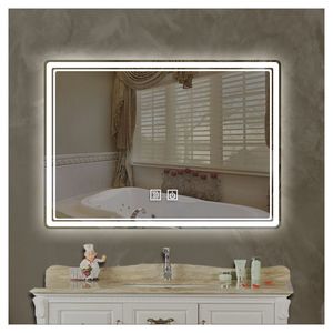 Miroir à LED avec étagère Organisateur de maquillage Miroir de courtoisie à LED Even Lighting Miroir rétroéclairé à LED pour sa vanité et la sienne - Product Image 6