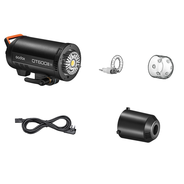 G Odox QT600III 600W 1 8000s High-speed Sync Studio Flash Strobe Light Built-in 2.4G Wireless System + 40W LED Modeling Bulb