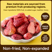 Gezonde Snack Vriesdroogproces Gedroogd Fruit Vriesgedroogde Aardbeienplakjes