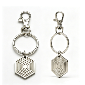 Stainless Steel Hexagon Carabiner Keychain Embossing Printing Luxury Hard-Wearing <b>Metal</b> <b>Key</b> <b>Chain</b> - Product Image 5