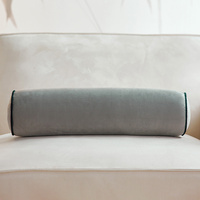 2025 nouveau Style Simple moderne couleur unie housse de coussin personnalisée velours doux rond canapé traversin oreiller