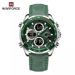 Top sale naviforce watches 9197L japan movement quartz watch sr626sw price LED display relogio masculino digital