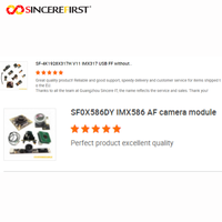 Écran LCD 95*20MM Taille PCB Board DFOV72 Degrés IMX179 Capteur 8MP Module de caméra USB