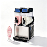 Machine à granita professionnelle à deux robinets en acier inoxydable, grande capacité, pour Daiquiri, Margarita et jus, pour restaurants et bars à jus, stock US