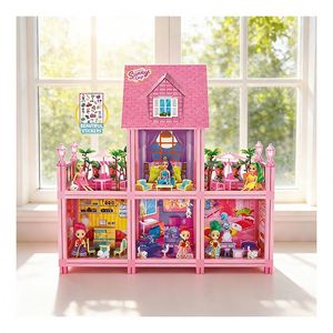 Kit de Modelo de Mini Casa Creativa con Muebles de Plástico e Iluminación, Manualidad de Casa de Muñecas DIY, Regalo para Niños, Coleccionistas y Adultos - Product Image 1