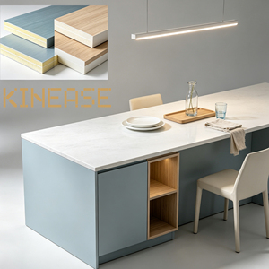 Panel de Gabinete de Cristal de Roble Blanco Gris Azulado Estilo Nórdico Costero Relajado para <span class=keywords><strong>Apartamentos</strong></span> en la <span class=keywords><strong>Costa</strong></span> Oeste y Australia - Product Image 3