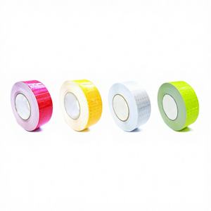 Ruban réfléchissant prismatique rouge TTAKE, film adhésif imprimable, 33 m x 50 mm, pour la personnalisation des camions, autocollant réfléchissant - Product Image 1