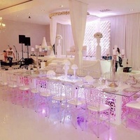Luxus-Stil Acryl Kunststoff Esstische Hochzeit Ladegerät Events Party Bankett