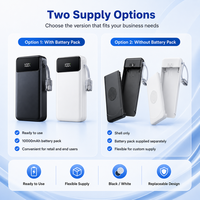 Batterie externe 10000mAh 22.5W à charge rapide, pack de batteries remplaçables 1260110, chargeur portable avec câbles intégrés, écran LED numérique