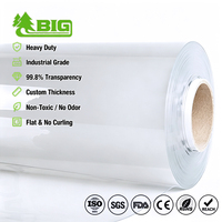Rollo de Película de PVC Transparente Boligao, Lámina de Plástico Flexible de Alta Transparencia para Cubierta de Mesa, Embalaje Industrial