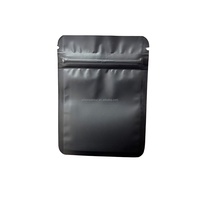 Sac en Mylar imprimé personnalisé 3.5g pour produits alimentaires, anti-odeur, emballage noir mat avec fermeture à glissière, mini pochette plate, sac en aluminium avec fermeture éclair
