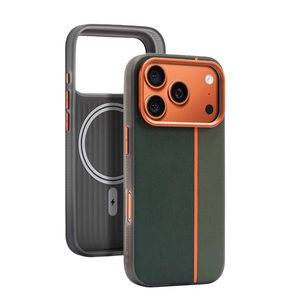 Funda de Cuero con Bloques de Color para iPhone 17 Pro Max, Funda Protectora Magnética Anti-Caídas para iPhone 16 - Product Image 2