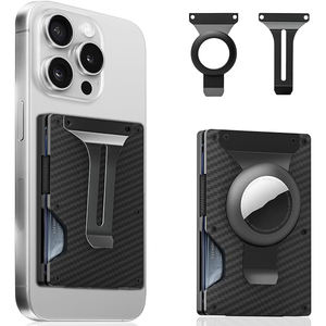 2025 nouveau <span class=keywords><strong>porte</strong></span>-<span class=keywords><strong>carte</strong></span> magnétique d'affaires en métal élégant adapté pour <span class=keywords><strong>Apple</strong></span> <span class=keywords><strong>Airtag</strong></span> MagSafe RFID hommes portefeuilles pince à billets RFID - Product Image 2