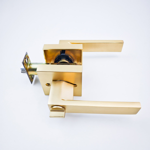 עיצוב מודרני מרובע סגסוגת אלומיניום מדלת ידית מנעול מפתח צינור מינוף מונפת עמיד למים נגד גניבה חיצונית דלת חוץ - Product Image 3