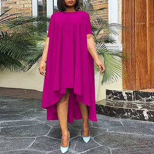 Noir Sexy <span class=keywords><strong>Mature</strong></span> Lady Plus Size Robe longue t-shirts Fat Women Dress - Product Image 4