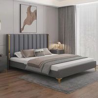 Lit double et simple multifonctionnel en pin massif, style moderne et minimaliste, 1,2 m et tailles BM, lit rembourré doux pour appartements locatifs