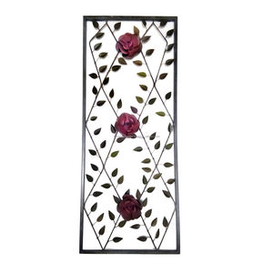 Luxury Rectangular Shape Hanging <b>Framed</b> Floral Gold Decorative Wall <b>Art</b> <b>Framed</b> Iron - Product Image 5