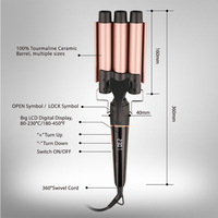 Nouveau kit 5 en 1 : fer à friser portable avec écran LED, baril interchangeable, pince et tenazas, fer à friser automatique, ensemble de pinces à friser