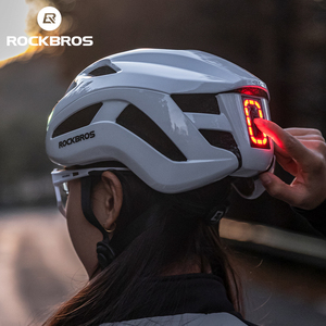 ROCKBROS-Casque de vélo avec feux de signalisation avant et arrière rechargeables pour vélo - Product Image 2