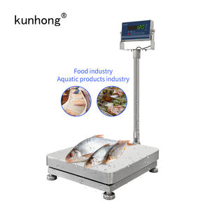 Edelstahl maschine Batterie gefertigte Waage Wiege bank 40x50 300kg 50kg Indicador China 300kg Gewichts waage - Product Image 1