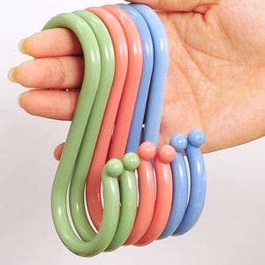Multifunctional Plastic S-shaped Door <b>Kitchen</b> <b>Hook</b> Creative Bathroom Nail-free Wardrobe Clothes S <b>Hook</b> Home Small Tools - Product Image 1